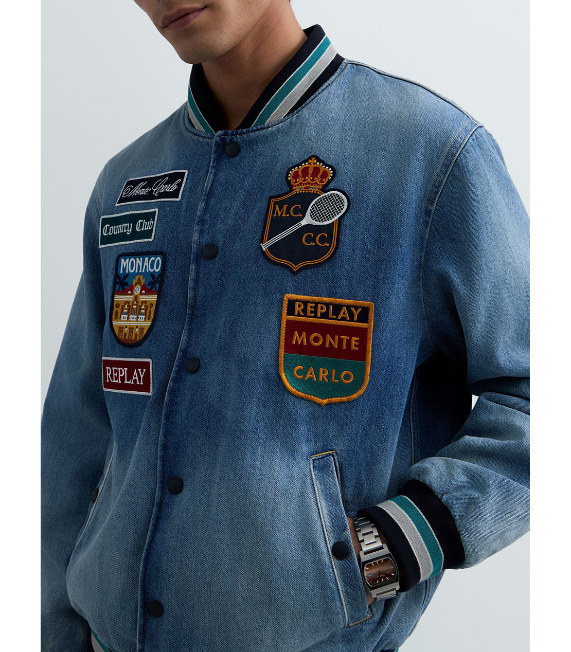 REPLAY &times; Monte Carlo Country Club デニムボンバージャケット 詳細画像 ブルー 5